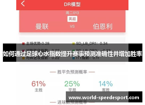 如何通过足球心水指数提升赛事预测准确性并增加胜率