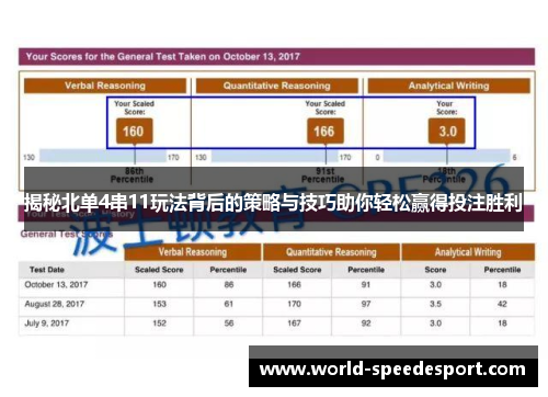 揭秘北单4串11玩法背后的策略与技巧助你轻松赢得投注胜利