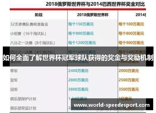 如何全面了解世界杯冠军球队获得的奖金与奖励机制